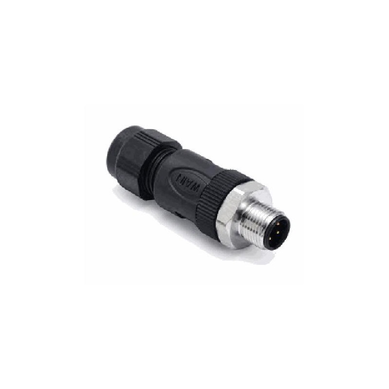 Connecteur mâle M12S, 8 pol., codage A IP67, 2A, non-blindé